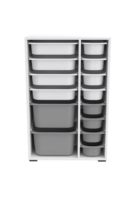 Hanah Home Armario Multiusos Blanco y Gris Hanah Home Armario Multiusos Blanco y Gris